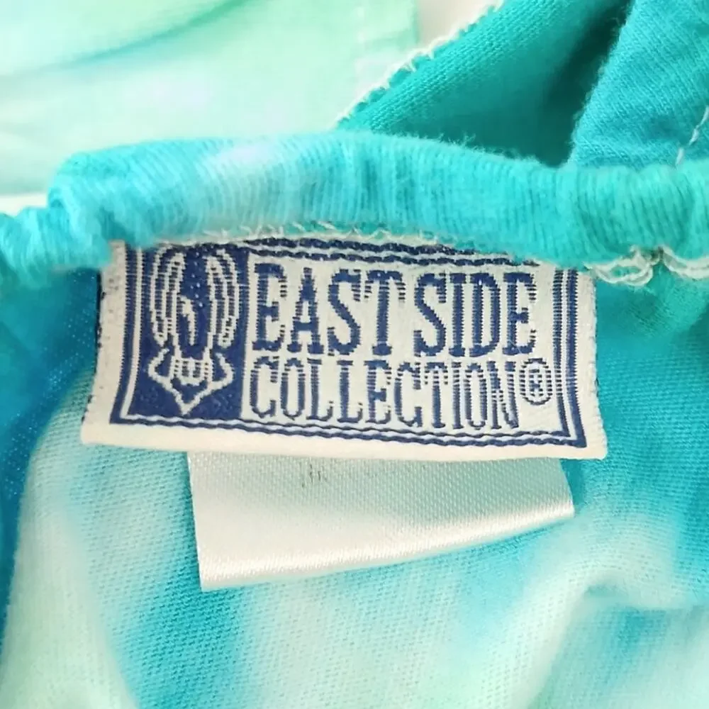 East Side Collection Tie Dye Dog Pet Dress Cotton Blue Size Medium